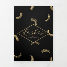 Lash Salon Black/Gold Broschüre