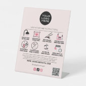 Lash Salon Eyelash Extension Aftercare Institution Sockelschild (Vorderseite)