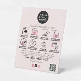 Lash Salon Eyelash Extension Aftercare Institution Sockelschild
