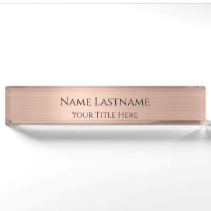 Lash Salon Makeup Künstler Rose Minimalismus Namensplakette