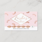 Lash Salon Pink/Rose Gold Loyalität Treuekarte (Vorderseite)