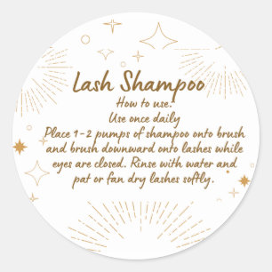 Lash Shampoo Label Runder Aufkleber