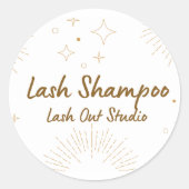 Lash Shampoo Label Runder Aufkleber (Vorderseite)