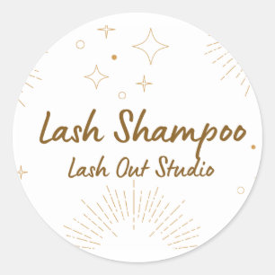 Lash Shampoo Label Runder Aufkleber