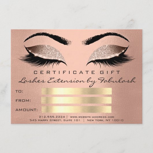 Lash Skin Rose Gold Makeup Artist Geschenk (Vorderseite)