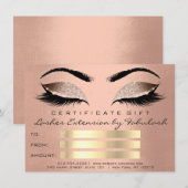 Lash Skin Rose Gold Makeup Artist Geschenk (Vorne/Hinten)