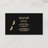 Lash Specialist Eye Lashes Monogram Marble Visitenkarte (Rückseite)