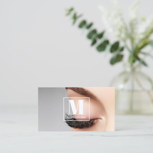 Lash Studio Brows & Eyelashes Visitenkarte (Stehend Vorderseite)