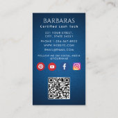 Lash Stylist moderne Typografie Drehbuch Luxus-Fot Visitenkarte (Rückseite)