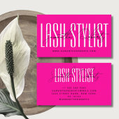 Lash Stylist moderne Typografie Drehbuch nepink Visitenkarte