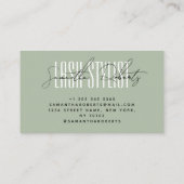 Lash Stylist Moderne Typografie Saline Visitenkarte (Rückseite)