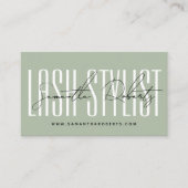 Lash Stylist Moderne Typografie Saline Visitenkarte (Vorderseite)