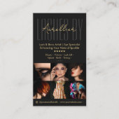 Lash Tech Brows Künstler Black Beauty Treue Visitenkarte (Vorderseite)