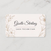 Lash Tech Floral QR Code Professional Visitenkarte (Vorderseite)