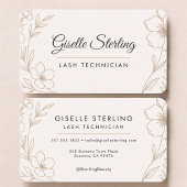 Lash Tech Floral Visitenkarte