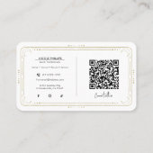 Lash Tech Golden Sun Tarot Social Media QR Visitenkarte (Rückseite)