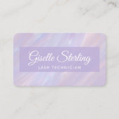 Lash Tech Opal Holografischer QR-Code Professional Visitenkarte (Vorderseite)