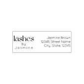 Lash Tech Studio Benutzerdefinierte Rücksendeadres Permastempel (Design)