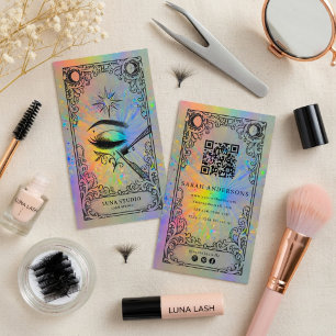 Lash Tech Visitenkarte   Holografisches Schönheits