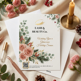 Lash-Tech-Weihnachts-Grußkarte Botanica Feiertagskarte