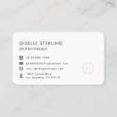 Lash Technician Black Professional Visitenkarte (Rückseite)