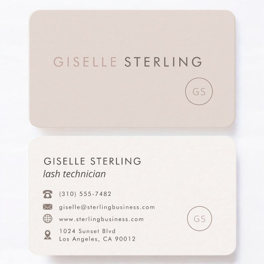 Lash Technician Feminine Professional Visitenkarte