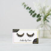 Lash Techniker Makeup Artist Black Floral Treuekarte (Stehend Vorderseite)