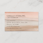 Lash Techniker Rose Gold Blush Beige Wasserfarbe Visitenkarte (Rückseite)