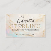 Lash-Technikerin Opal Stone QR Code Visitenkarte (Vorderseite)