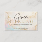 Lash-Technikerin Opal Stone QR Code Visitenkarte (Vorderseite)