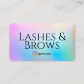 Lash und Brows Tech Moderne Minimalistisch Visitenkarte (Rückseite)