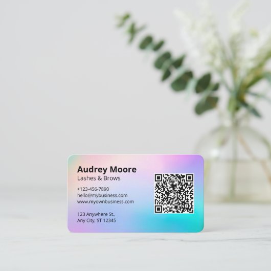 Lash und Brows Tech Visitenkarte (Stehend Vorderseite)