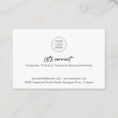 Lash-Visitenkarte mit QR-Code und Fotos Visitenkarte (Rückseite)