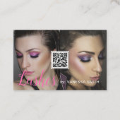Lash-Visitenkarte mit QR-Code und Fotos Visitenkarte (Vorderseite)