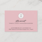 Lash-Visitenkarte mit QR-Code und Fotos Visitenkarte (Rückseite)