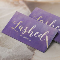 Lashed Makeup Artist Gold Script Lila