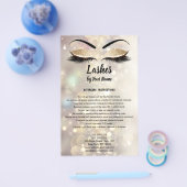 Lashes AFTERCARE-Anweisungen Flyer (Einzeln)