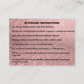 Lashes Aftercare Business Card Visitenkarte (Rückseite)