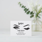 Lashes Aftercare Business Card Visitenkarte (Stehend Vorderseite)