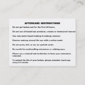 Lashes Aftercare Business Card Visitenkarte (Rückseite)