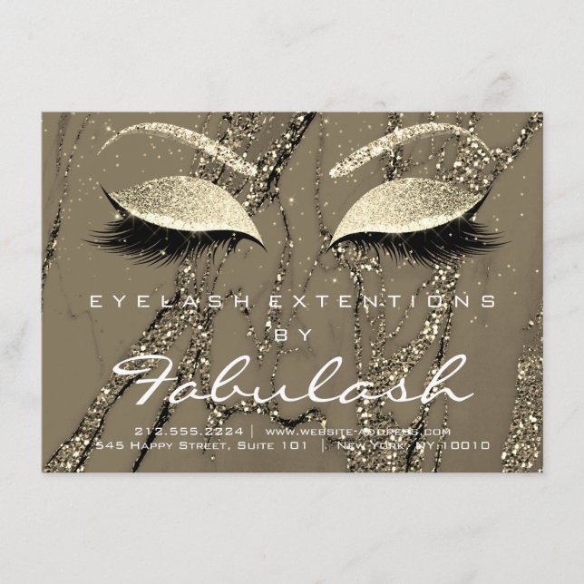 Lashes Aftercare Instruction Gold (Vorderseite)