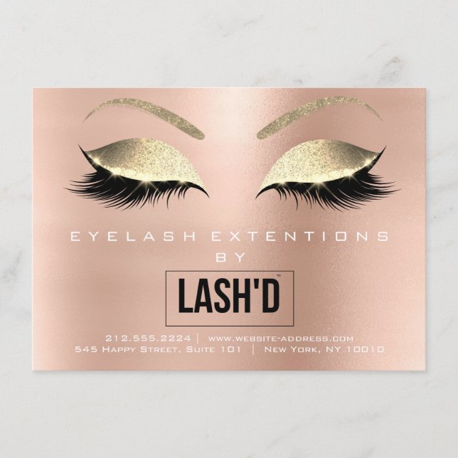 Lashes Aftercare Instruction Rose LOGO (Vorderseite)