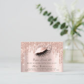 Lashes Aftercare Instruction Spark Rose Terminkarte (Stehend Vorderseite)