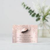 Lashes Aftercare Instruction Spark Rose Terminkarte (Stehend Vorderseite)