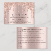 Lashes Aftercare Instruction Spark Rose Terminkarte (Vorne/Hinten)