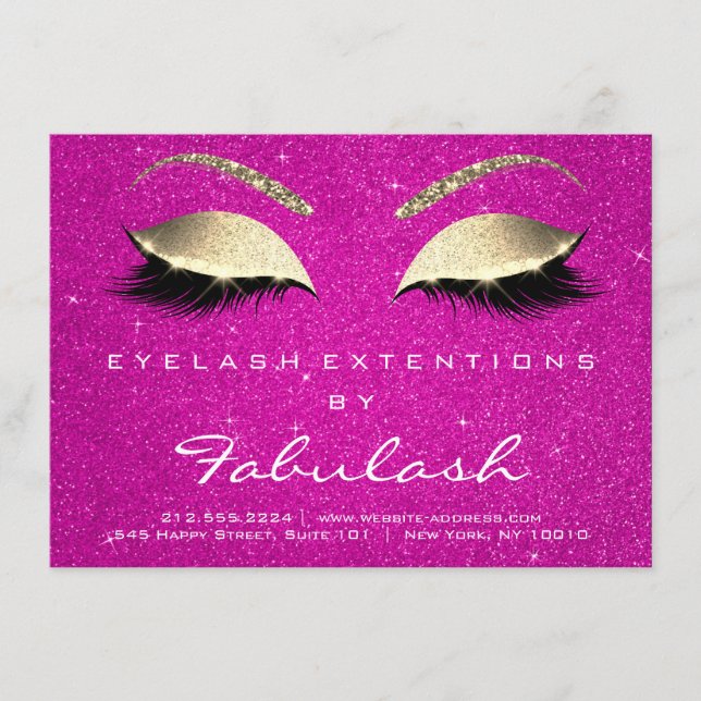 Lashes Aftercare Instruction Vivid Pink (Vorderseite)