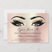 Lashes Aftercare Instructions Gold Rose Einladung (Vorderseite)