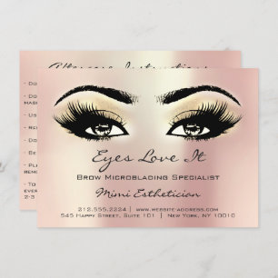 Lashes Aftercare Instructions Gold Rose Einladung
