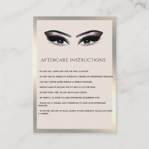 Lashes Aftercare Instructions - Luxus Visitenkarte