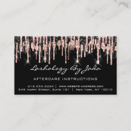 Lashes Aftercare Instructions Rose Tropfen Jada Visitenkarte